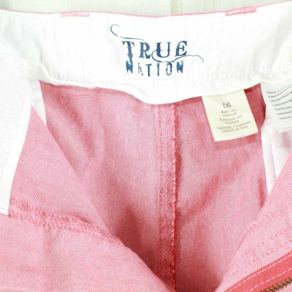 True Nation Plus Size Pink Salmon Cotton Flat-Front Pocket Short Size 56 - Picture 4 of 8
